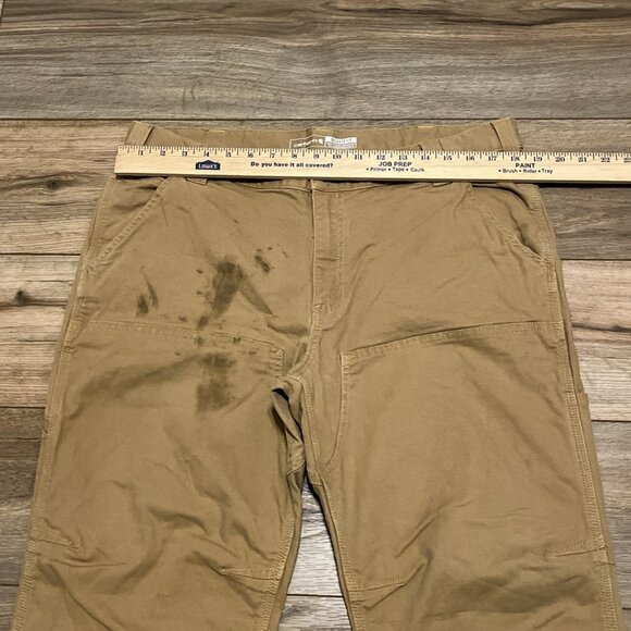 Mens Carhartt Rugged Flex Relaxed Fit Double Knee Pants 38x30 Tan Utility 102802 - Picture 4 of 14